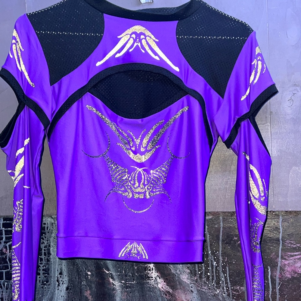 DANE 3001 Purple Cyber Aesthetic Slash Top London